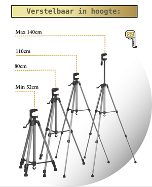 ST90 Camera, Telefoon & Tablet statief Zilver