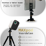 MAXpod Compact camera statief Incl. telefoonhouder